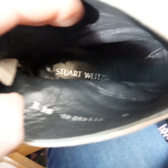 STUART WEITZMAN Bacari Light Slate Gray Suede Ankle Boots, size 9½ - Picture 3 of 7